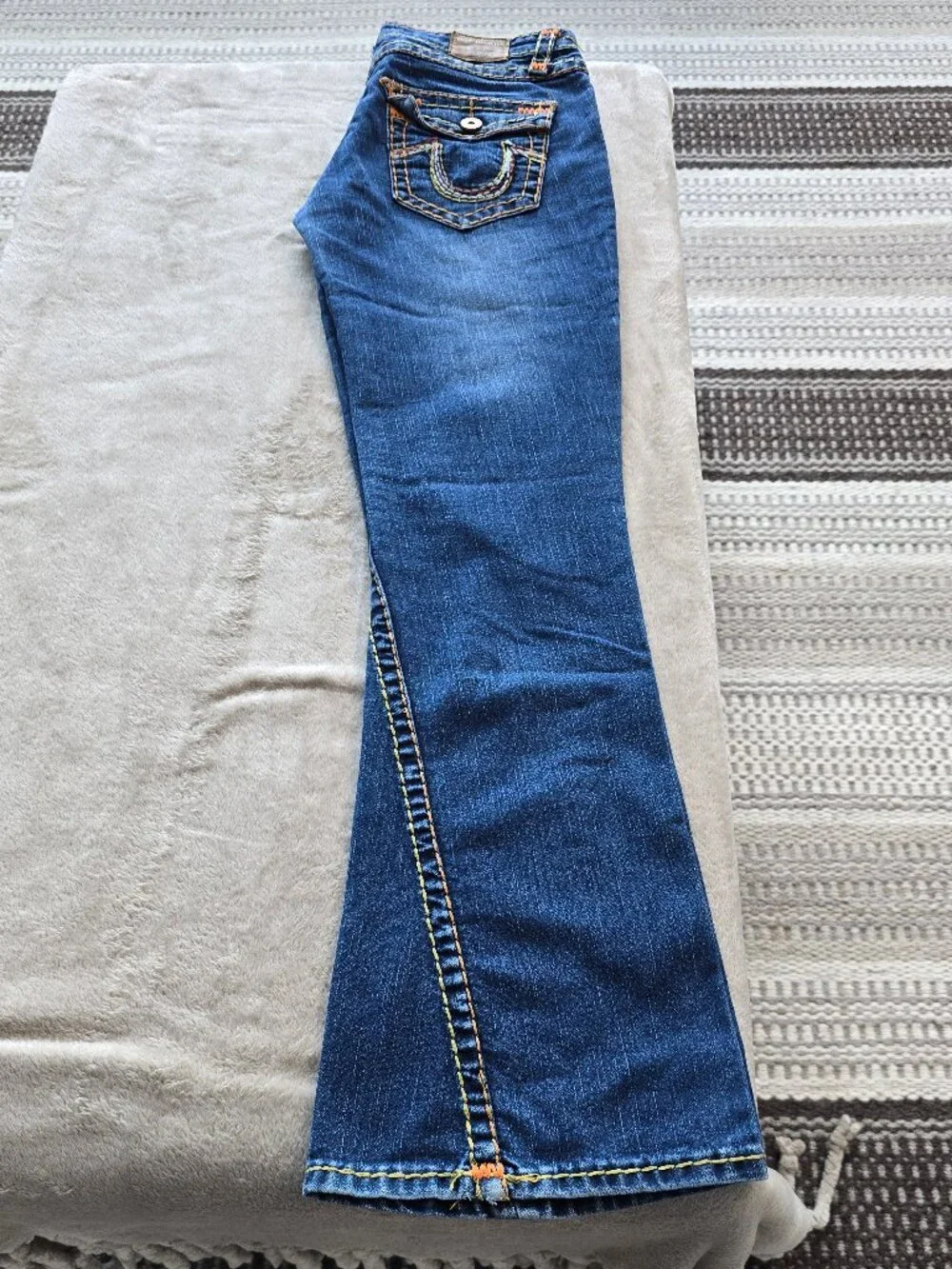 True Religion | Jeans | Vintage Y2k Joey Super T Low flare, stitching - Picture 7 of 9